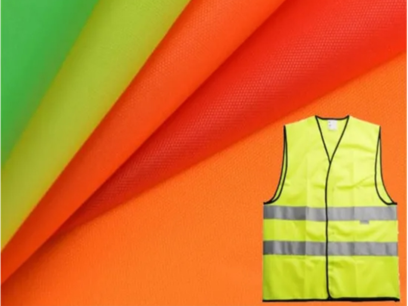Țesătură Oxford din poliester 210d fluorescent pentru vestă de siguranță
