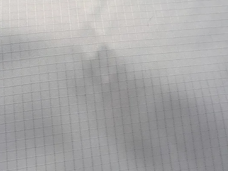 100% poliester 210t 0,3*0,3cm țesătură tafta Rib Stop cu acoperire PU albă